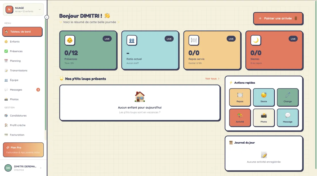 Petit Nuage - Dashboard